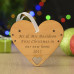 Wooden Hanging Heart Decoration - Your Message
