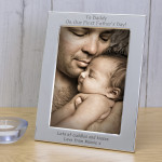 To Daddy On Our First Fathers Day Silver Plated Photo Frame