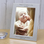 Happy 1st Fathers Day Daddy! Silver Plated Photo Frame