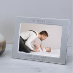 Im or We Are lucky to call you daddy Silver Plated Photo Frame