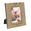 To Daddy on our First Christmas! Wood Frame 6x4 Picture Frame